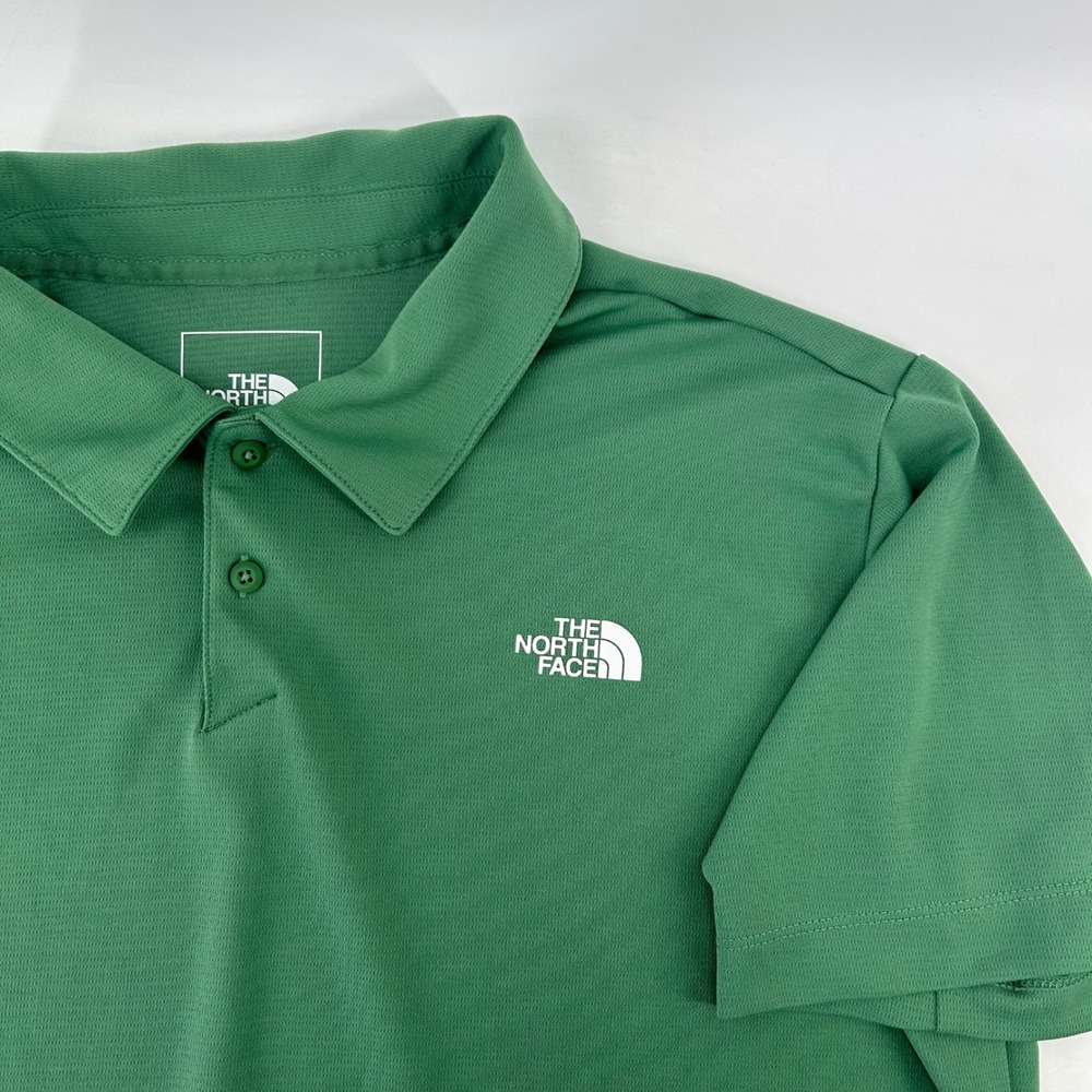 The North Face Polo Shirt Mens XL Green Short Sleeve Performance Hiking Active